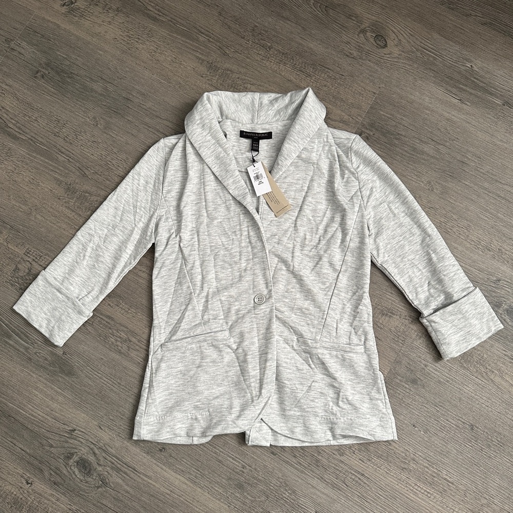 NWT Banana Republic Sweatshirt Blazer Size XXS Petite